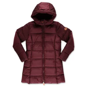 Save The Duck Kids Logo Patch Hooded Puffer Coat