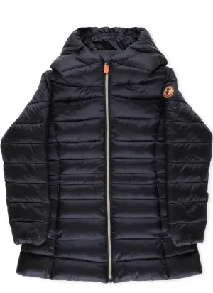 Save The Duck Kids Logo Patch Puffer Jacket