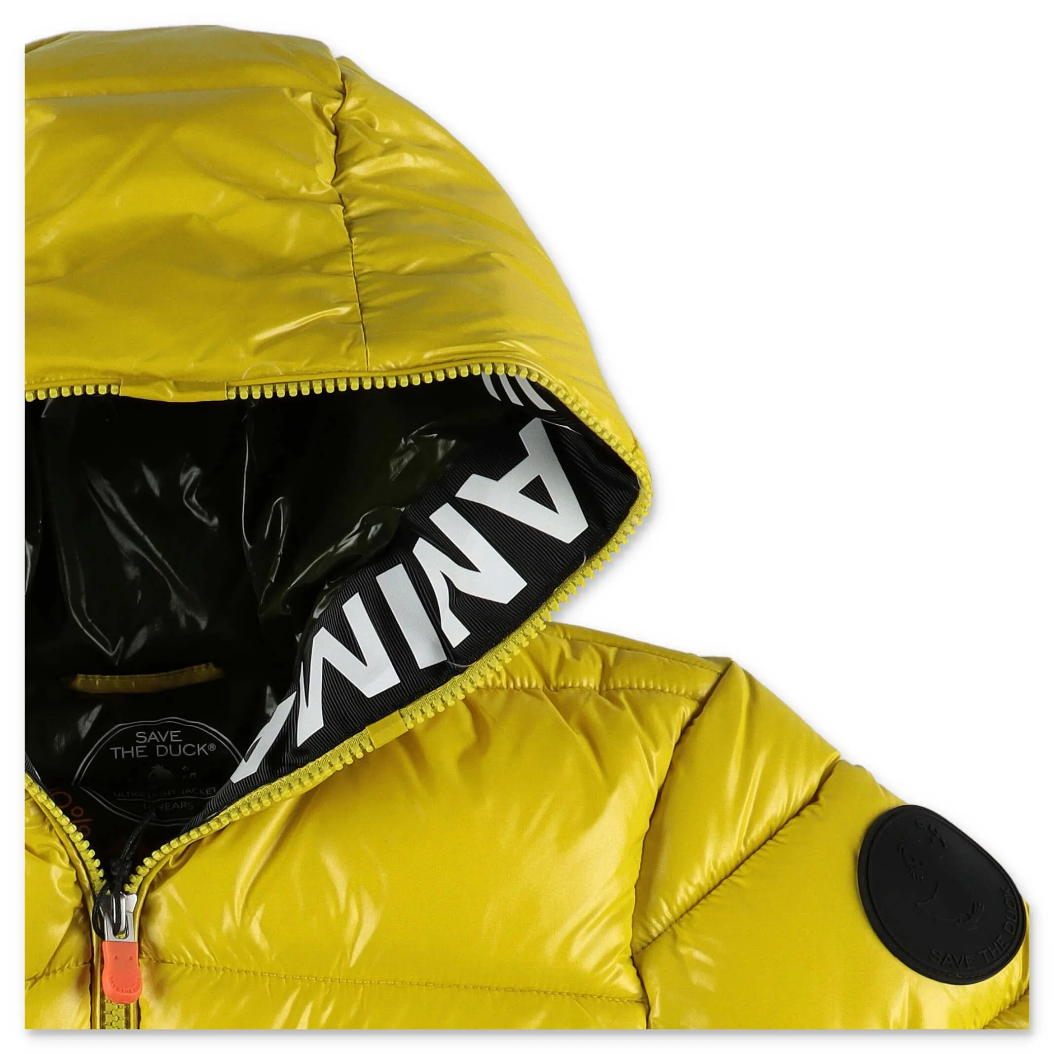 Save The Duck Kids Logo Printed Hooded Jacket