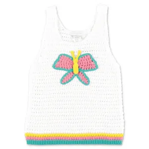 Stella McCartney Kids Butterfly Crochet Tank Top