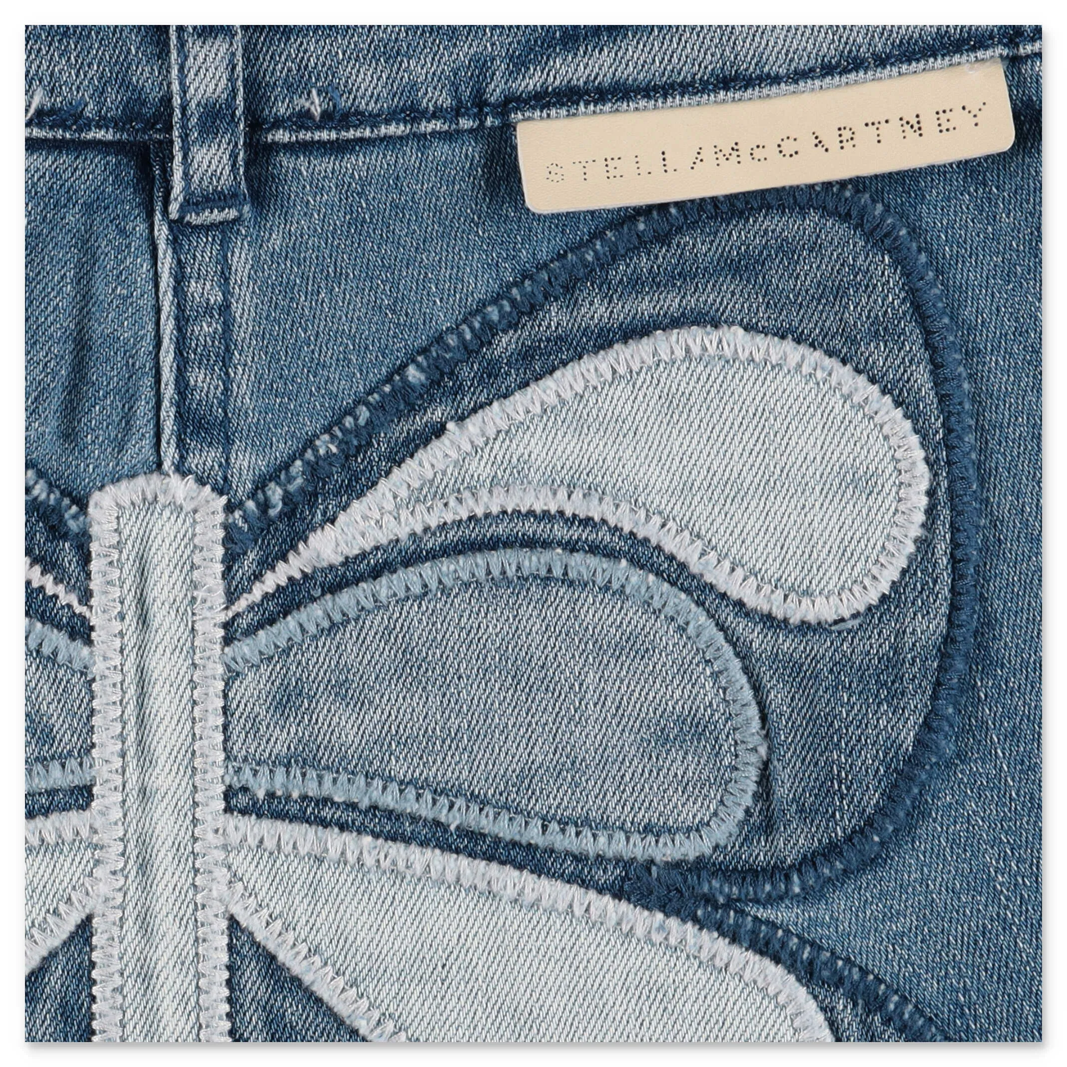 Stella McCartney Kids Butterfly Patch Denim Shorts