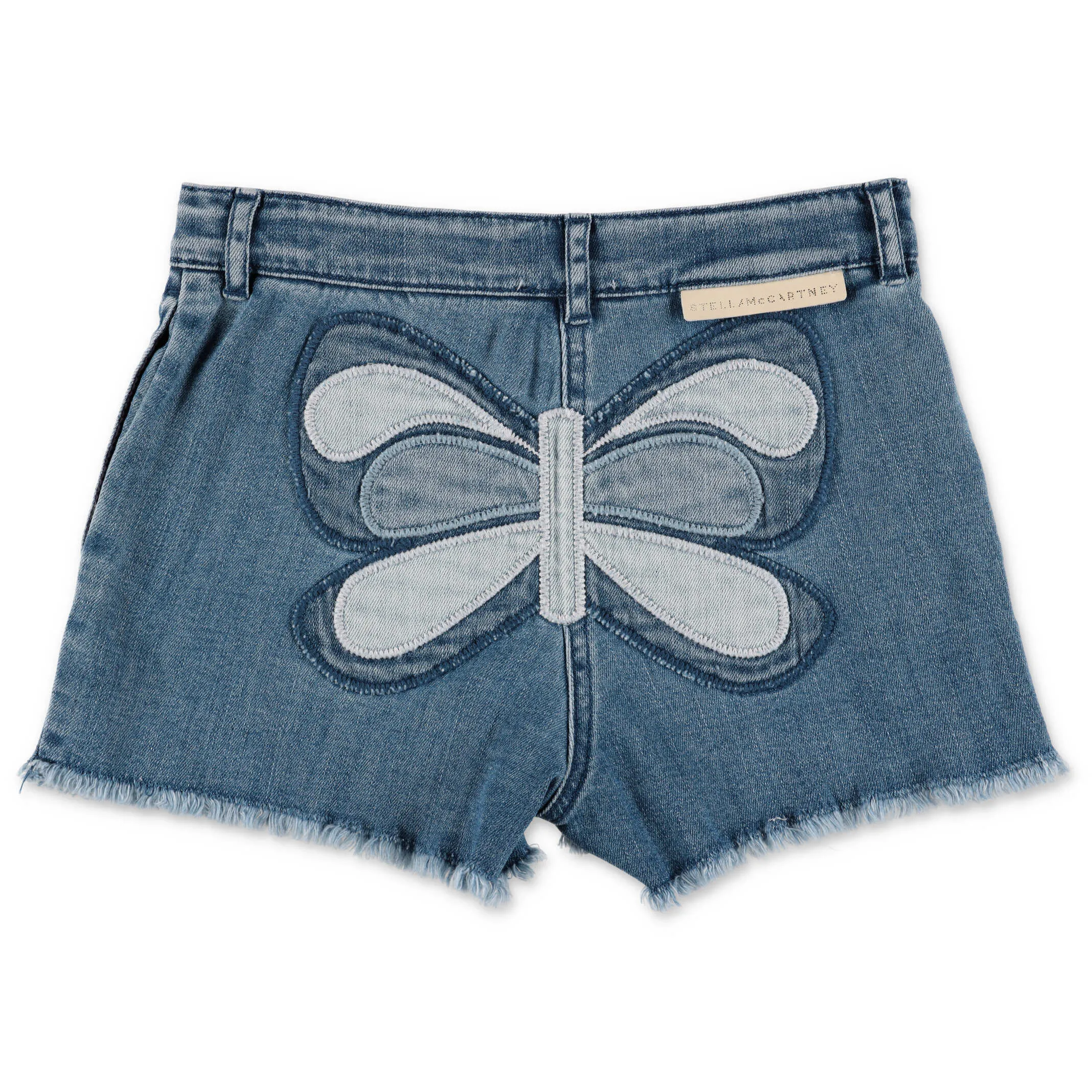 Stella McCartney Kids Butterfly Patch Denim Shorts