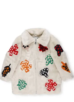 Stella McCartney Kids Embellished Faux Fur Coat