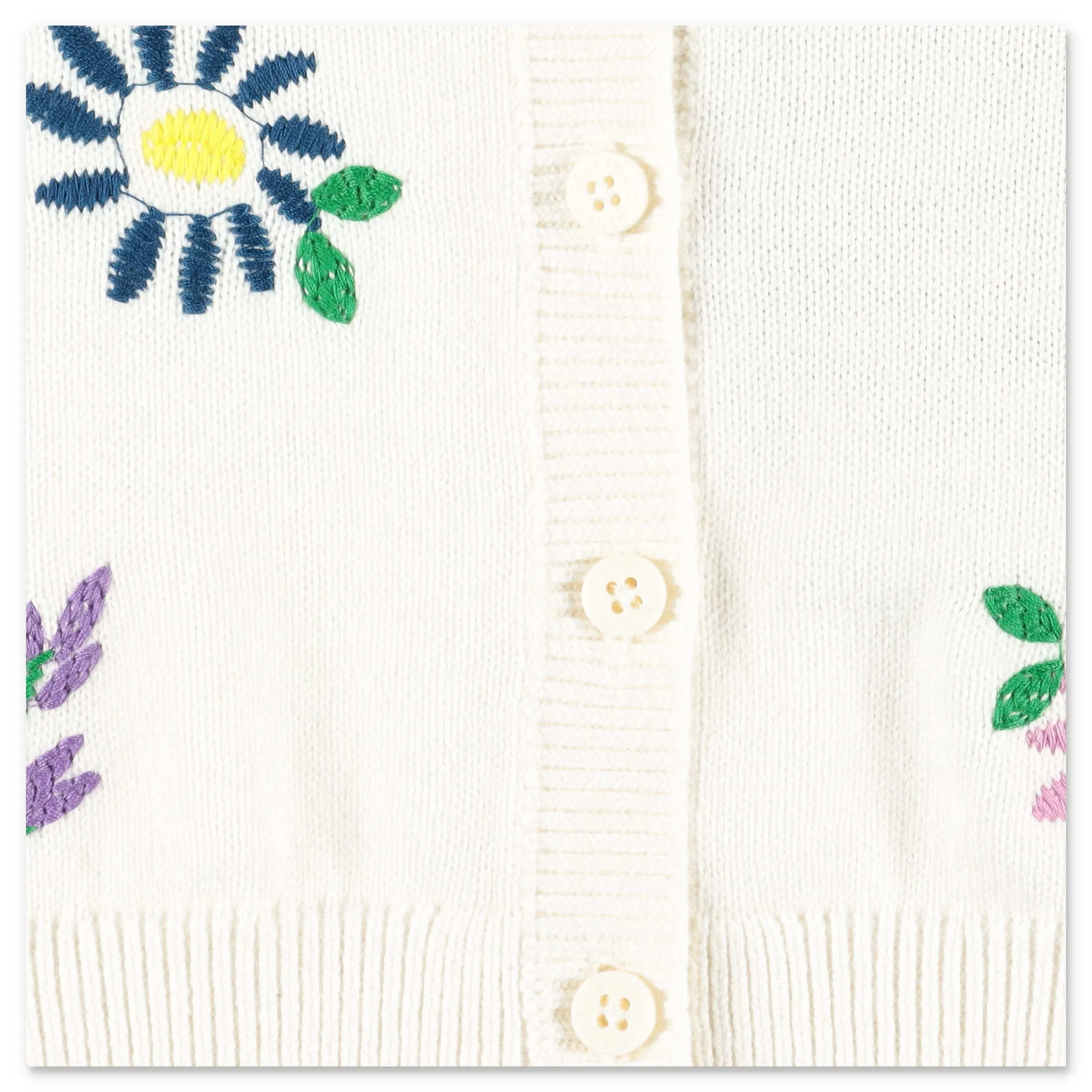Stella McCartney Kids Embroidered Flowers Cardigan