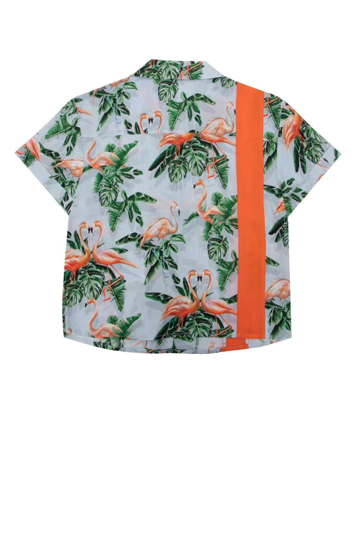 Stella McCartney Kids Flamingo Print Short-Sleeve Shirt