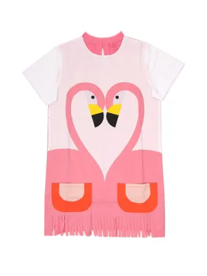 Stella McCartney Kids Flamingo Print T-Shirt Dress