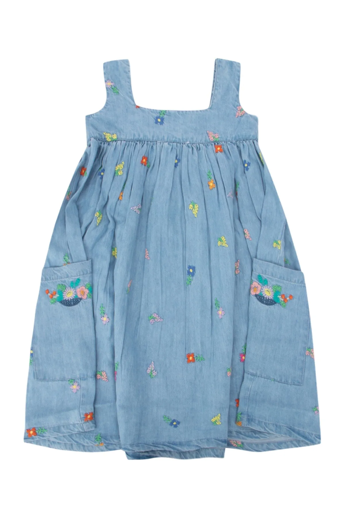 Stella McCartney Kids Floral Embroidered Sleeveless Dress
