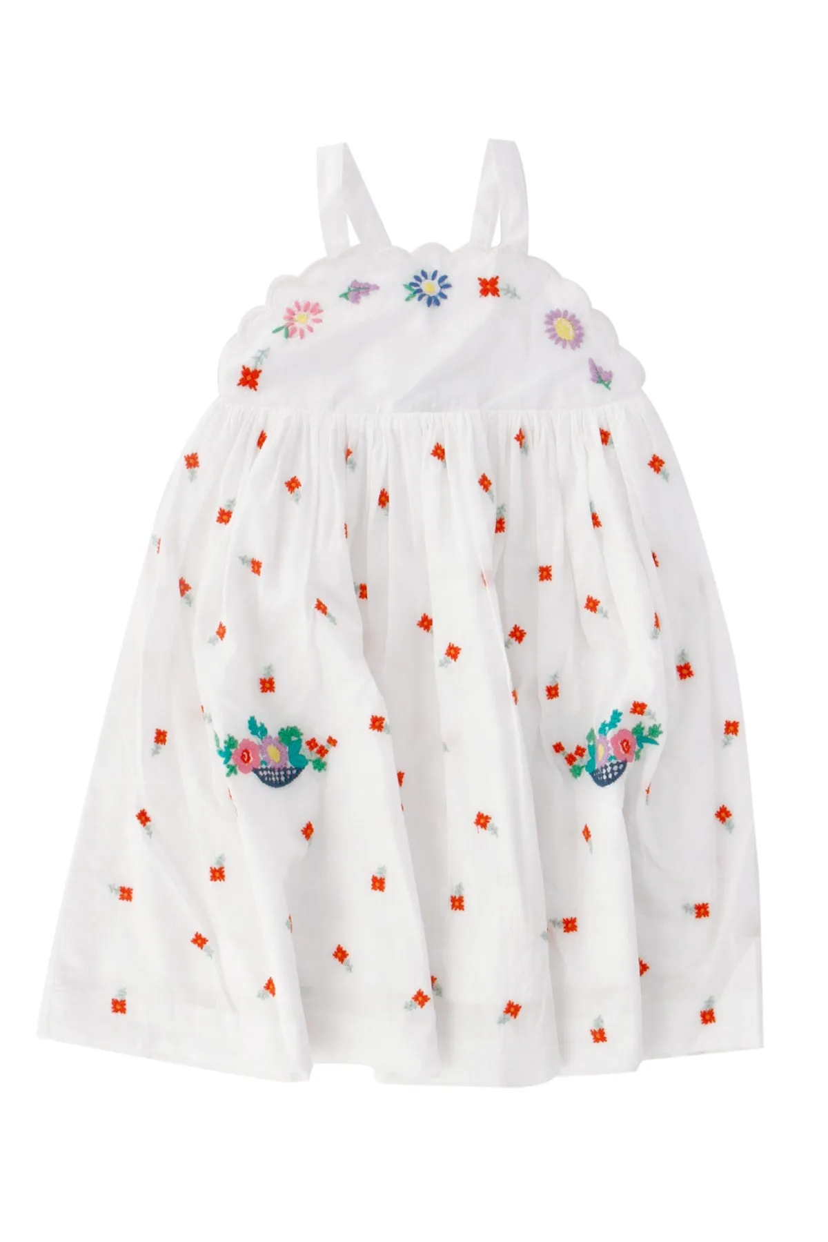Stella McCartney Kids Flowers Embroidered Dress