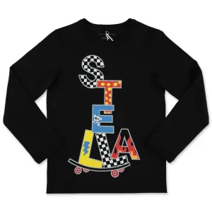 Stella McCartney Kids Graphic Logo Printed Long Sleeve T-Shirt