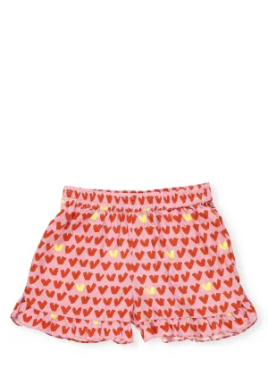 Stella McCartney Kids Hearts Print Ruffled Shorts