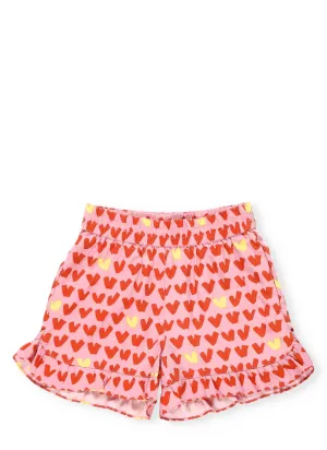 Stella McCartney Kids Hearts Print Ruffled Shorts