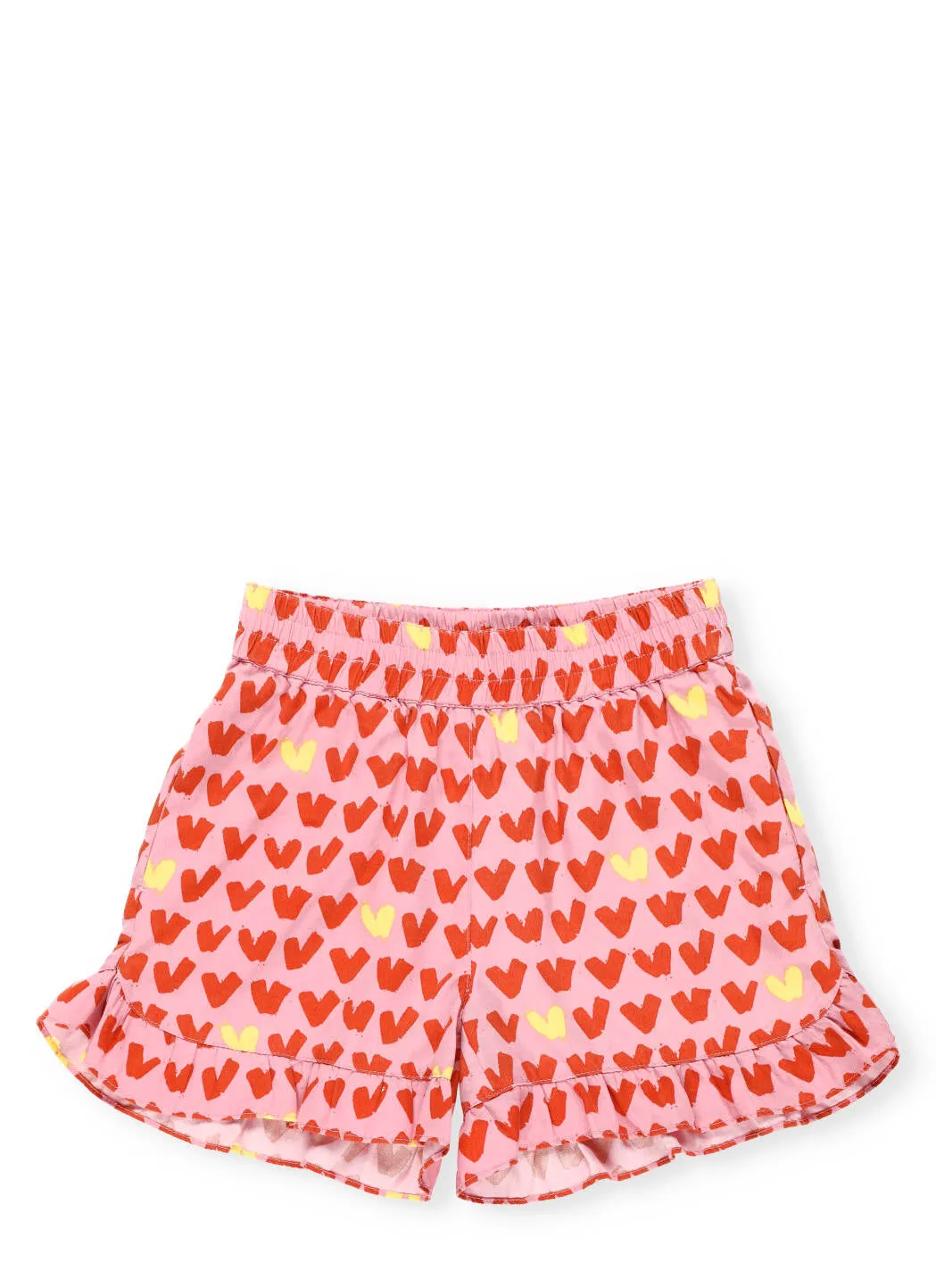 Stella McCartney Kids Hearts Print Ruffled Shorts