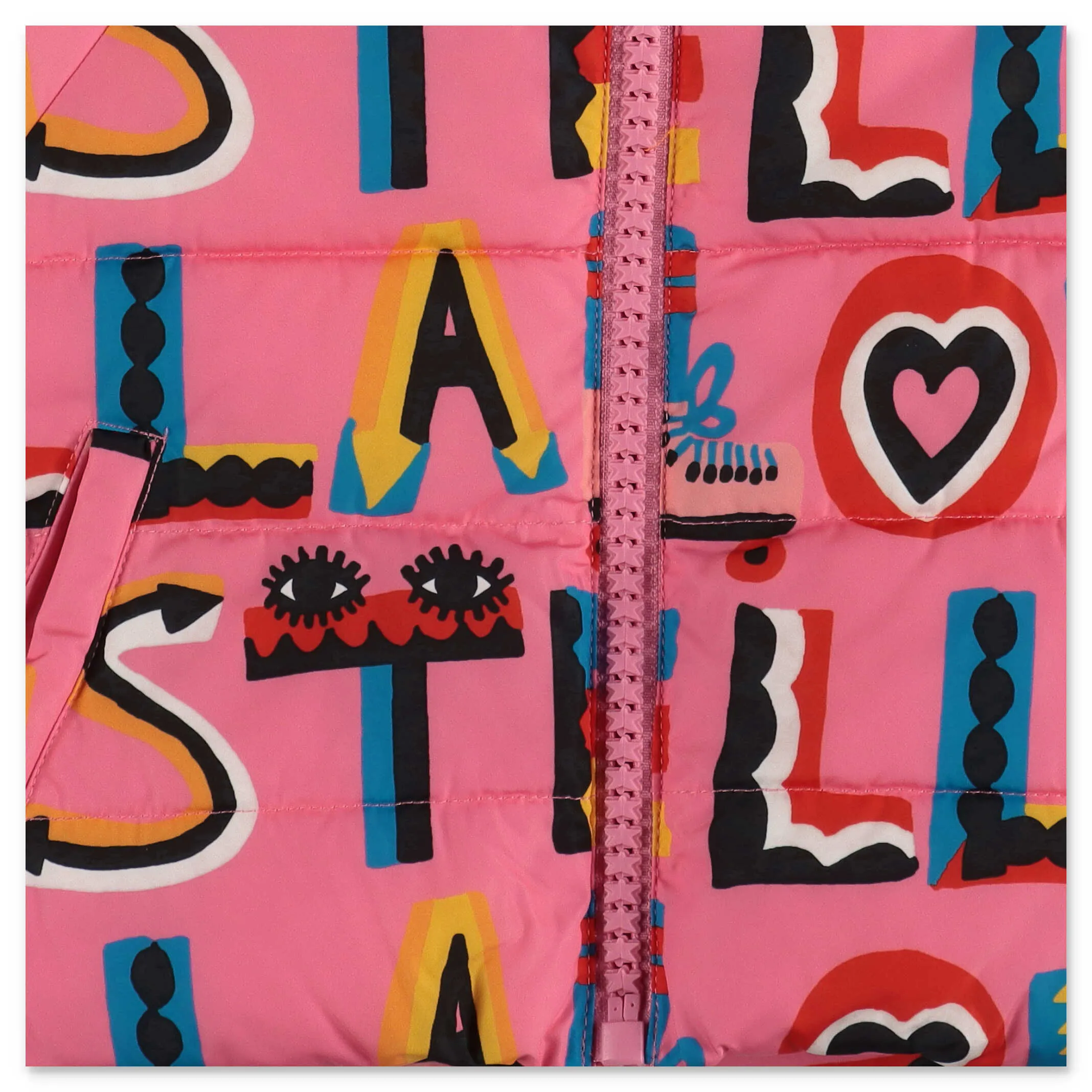 Stella McCartney Kids Logo Printed Puffer Jacket
