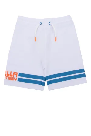 Stella McCartney Kids Logo Stripe Drawstring Shorts