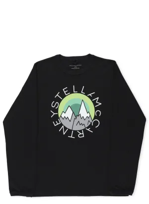 Stella McCartney Kids Mountain Logo Print T-Shirt