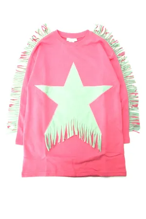 Stella McCartney Kids Star & Fringes Fleece Dress