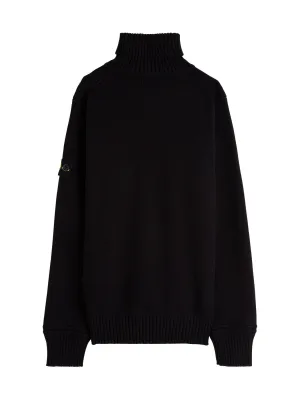 Stone Island Junior Logo Badge Turtleneck Sweater