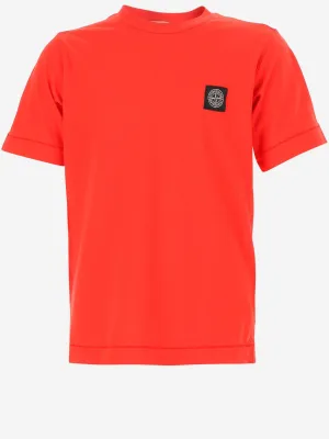 Stone Island Junior Logo Patch Crewneck T-Shirt