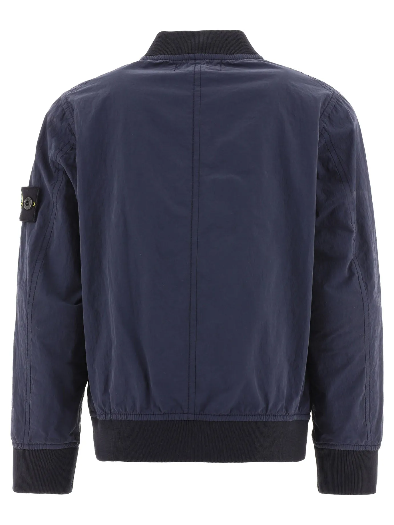 Stone Island Junior Logo Patch Zip-Up Bomber Jacket