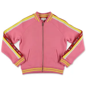 The Marc Jacobs Kids Logo Stripe Detail Bomber Jacket