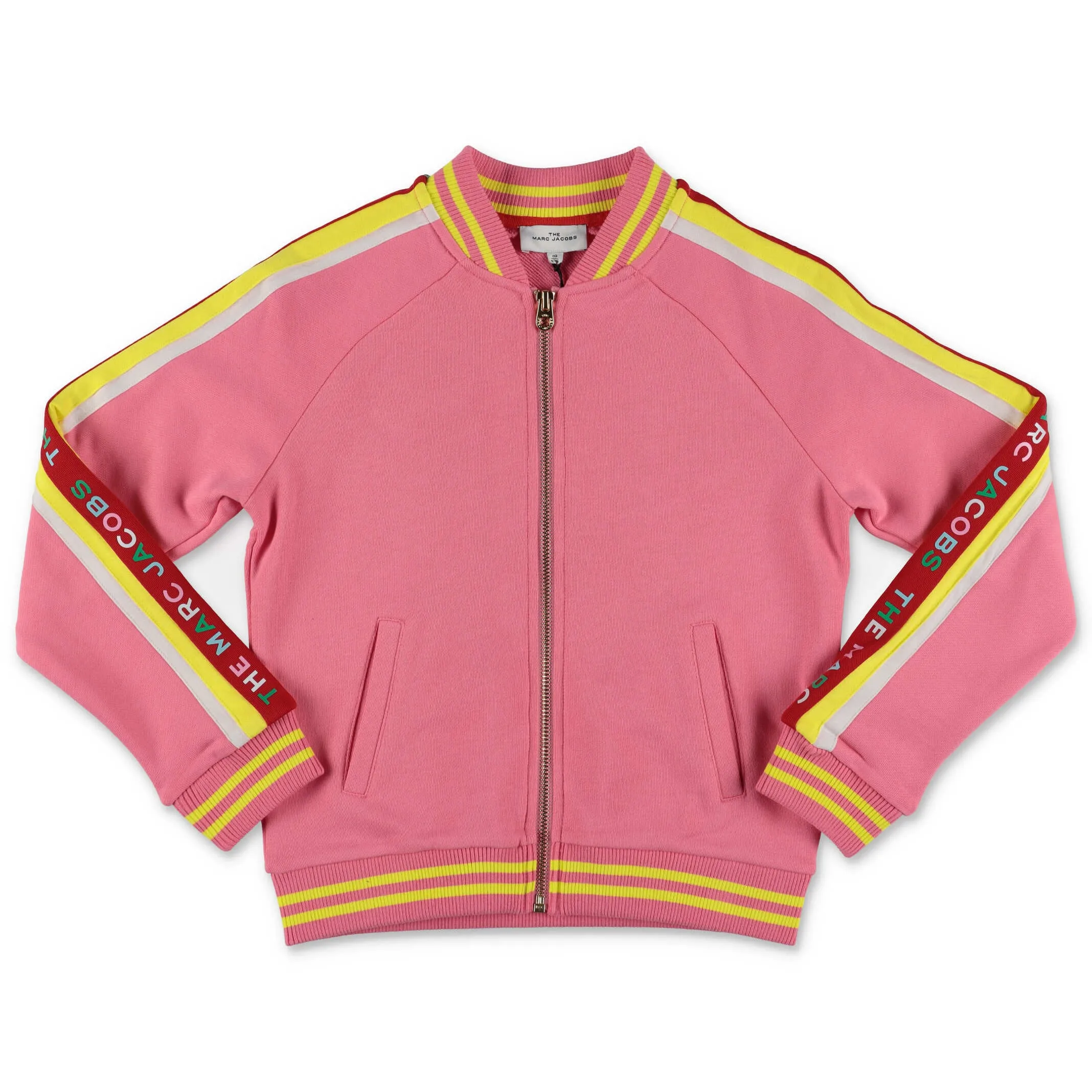 The Marc Jacobs Kids Logo Stripe Detail Bomber Jacket