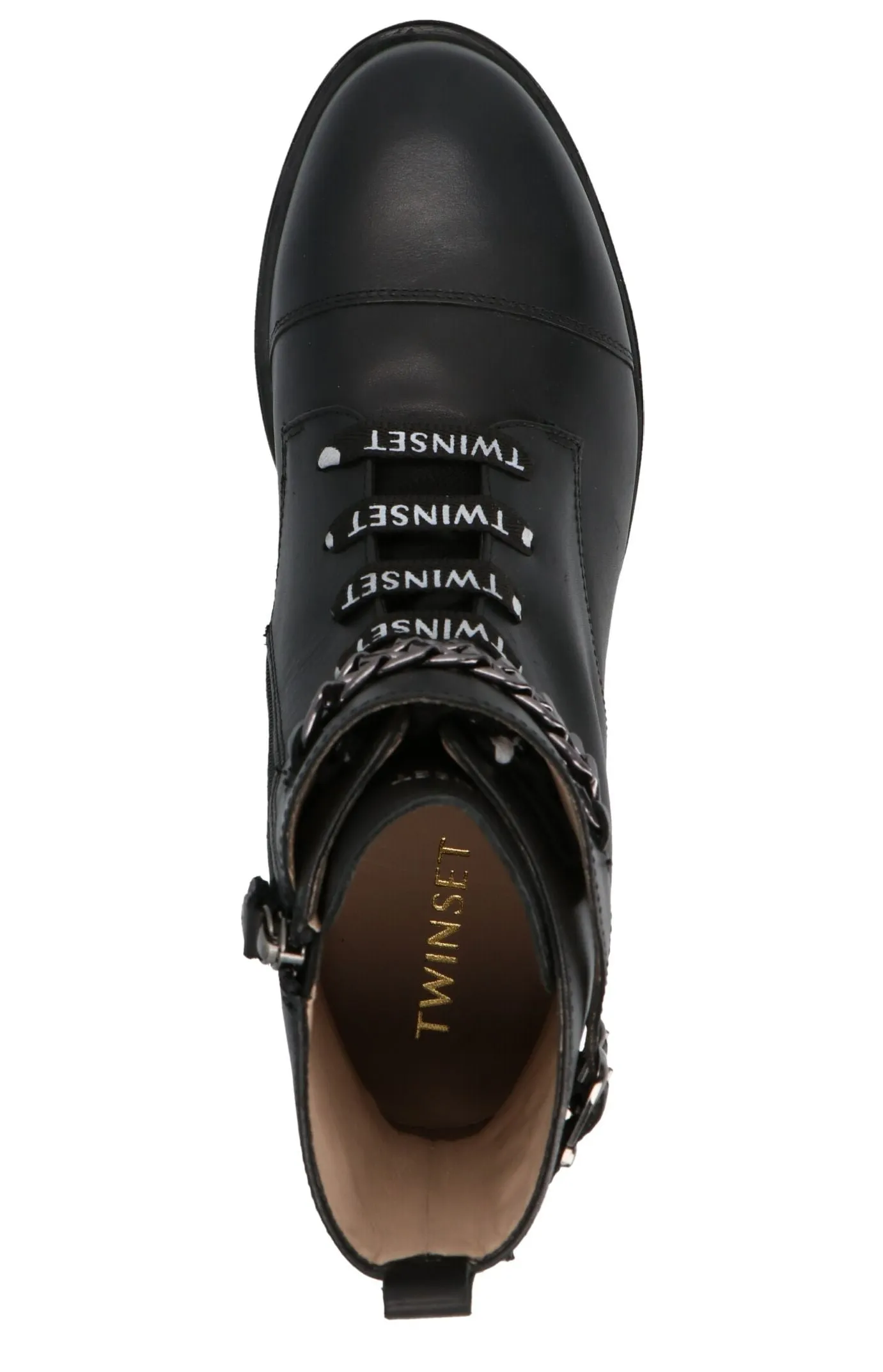 TWINSET Kids Chain Combat Boots