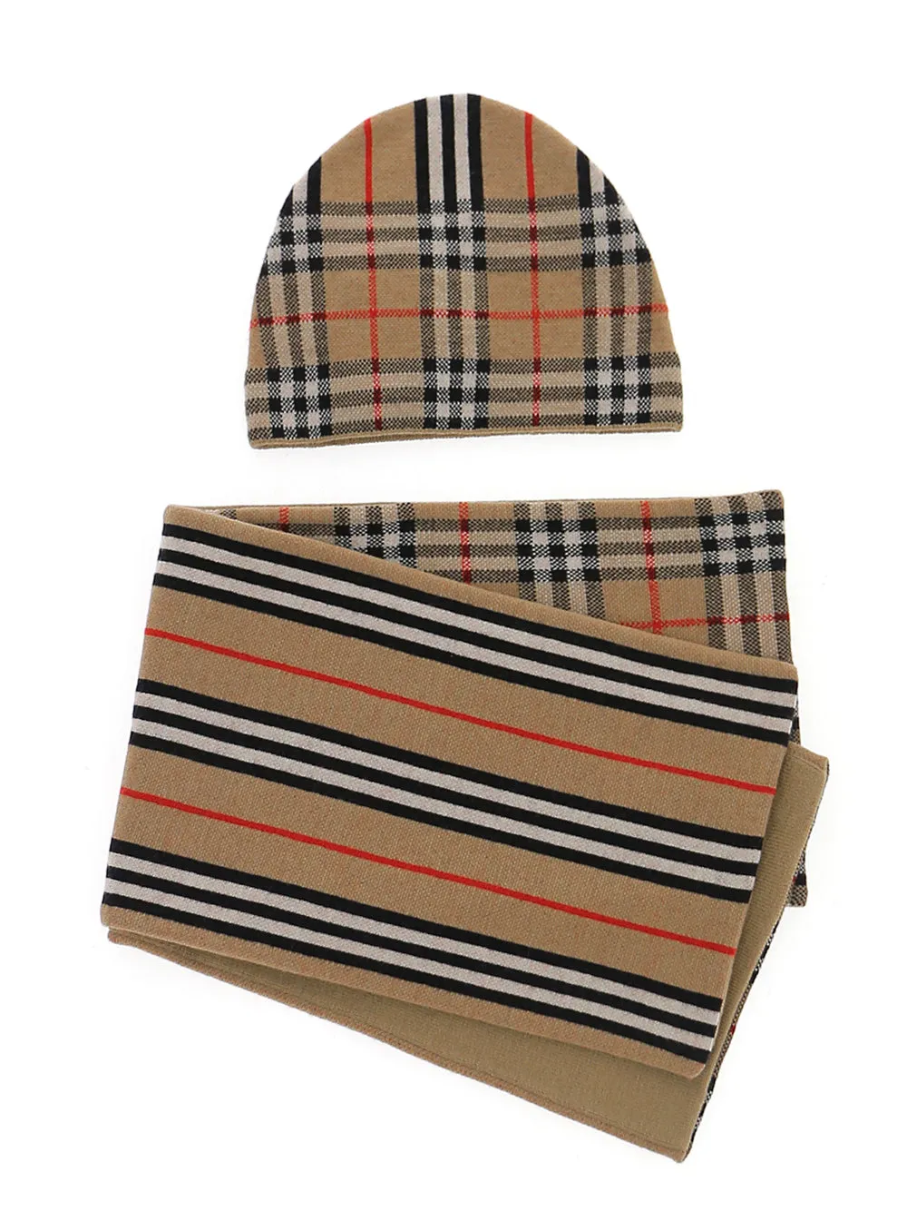 urberry Kids Vintage Check Scarf And Beanie Set