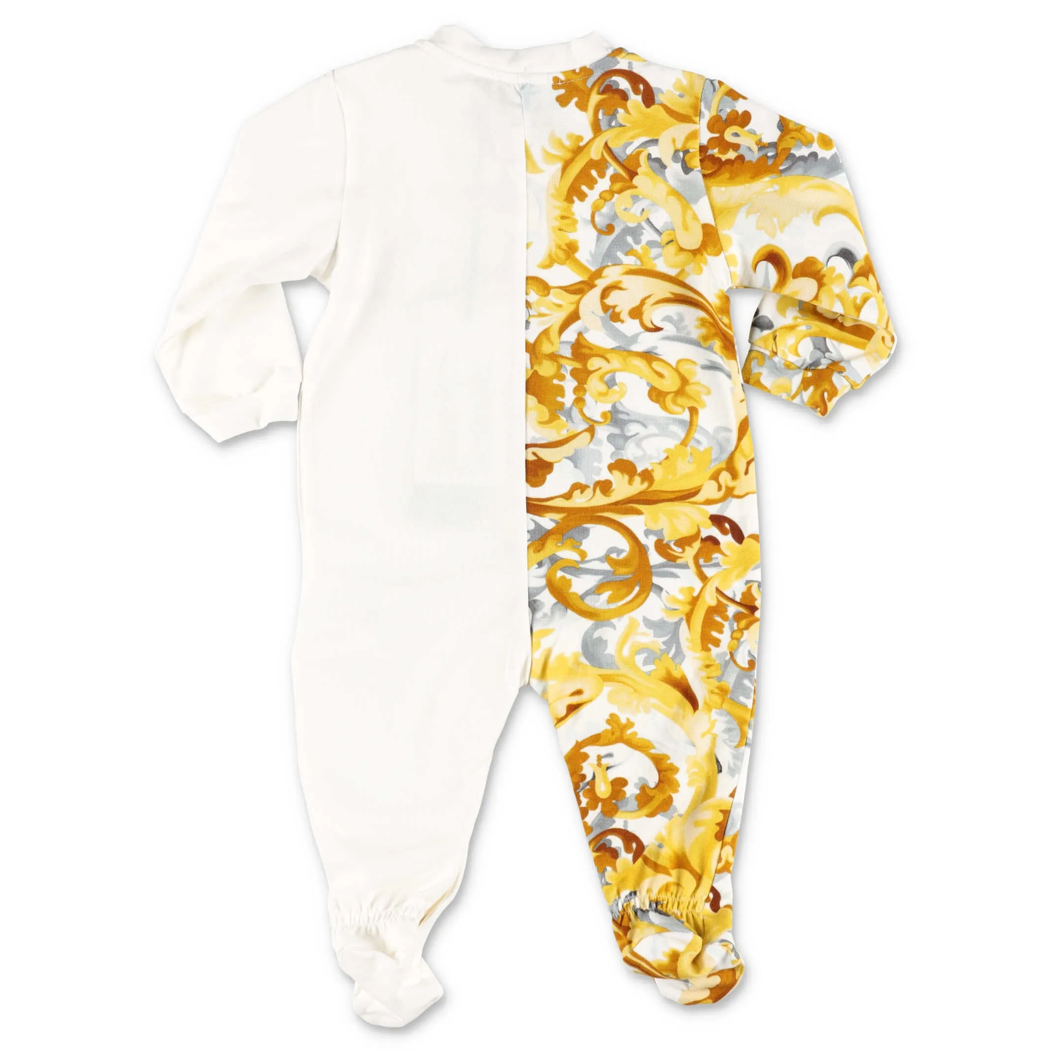 Versace Kids Barocco Print Panelled Onesie