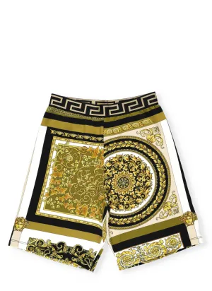 Versace Kids Barocco Printed Shorts