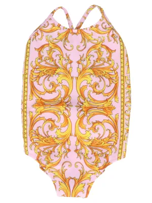 Versace Kids Baroque Patterned Swimsuit