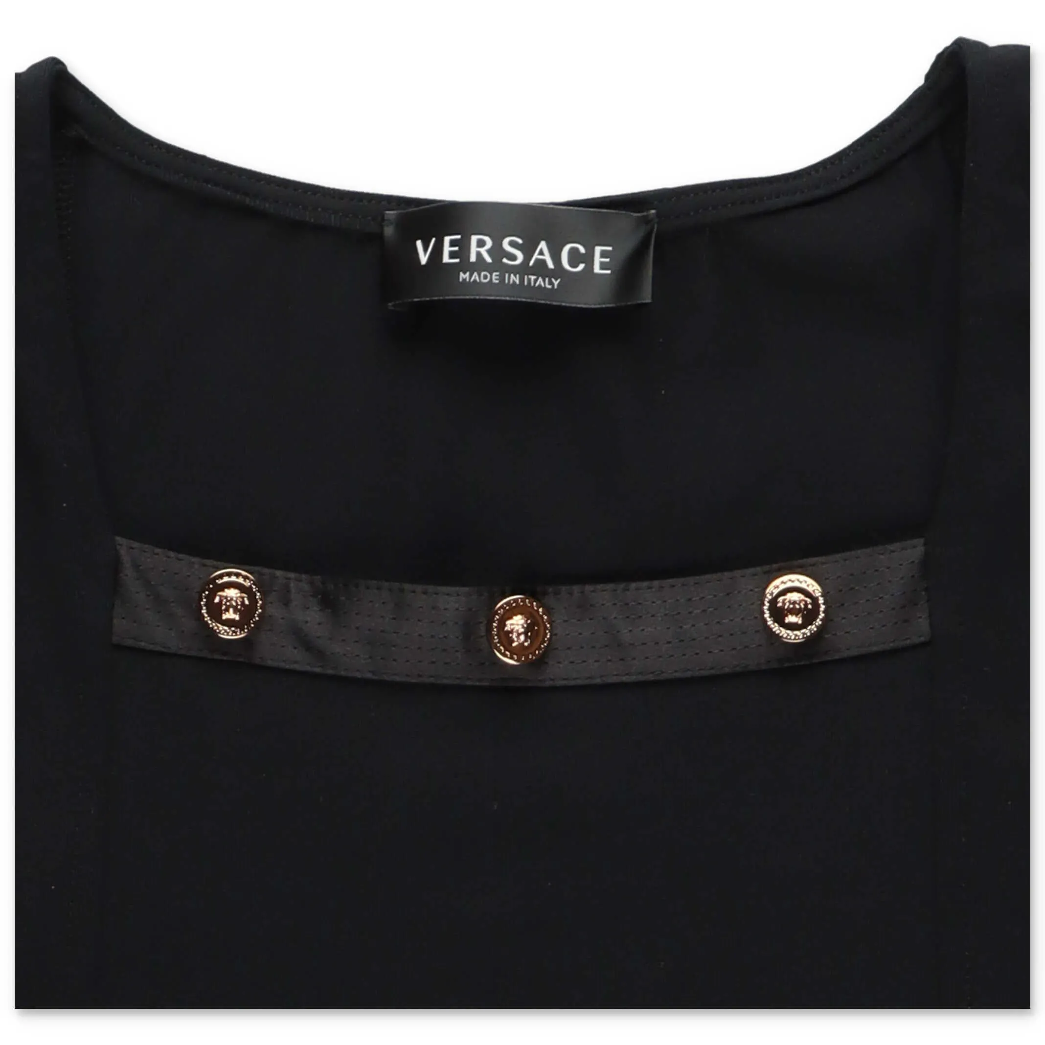 Versace Kids Buttons Embellished Dress