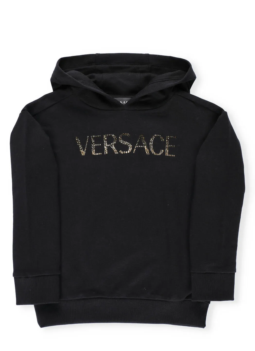 Versace Kids Crystal Embellished Logo Hoodie