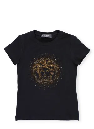 Versace Kids Embellished Medusa T-Shirt
