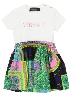 Versace Kids Graphic Patterned Dress