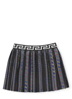 Versace Kids Greca Pleated Skirt
