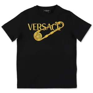 Versace Kids Logo Print Crewneck T-Shirt