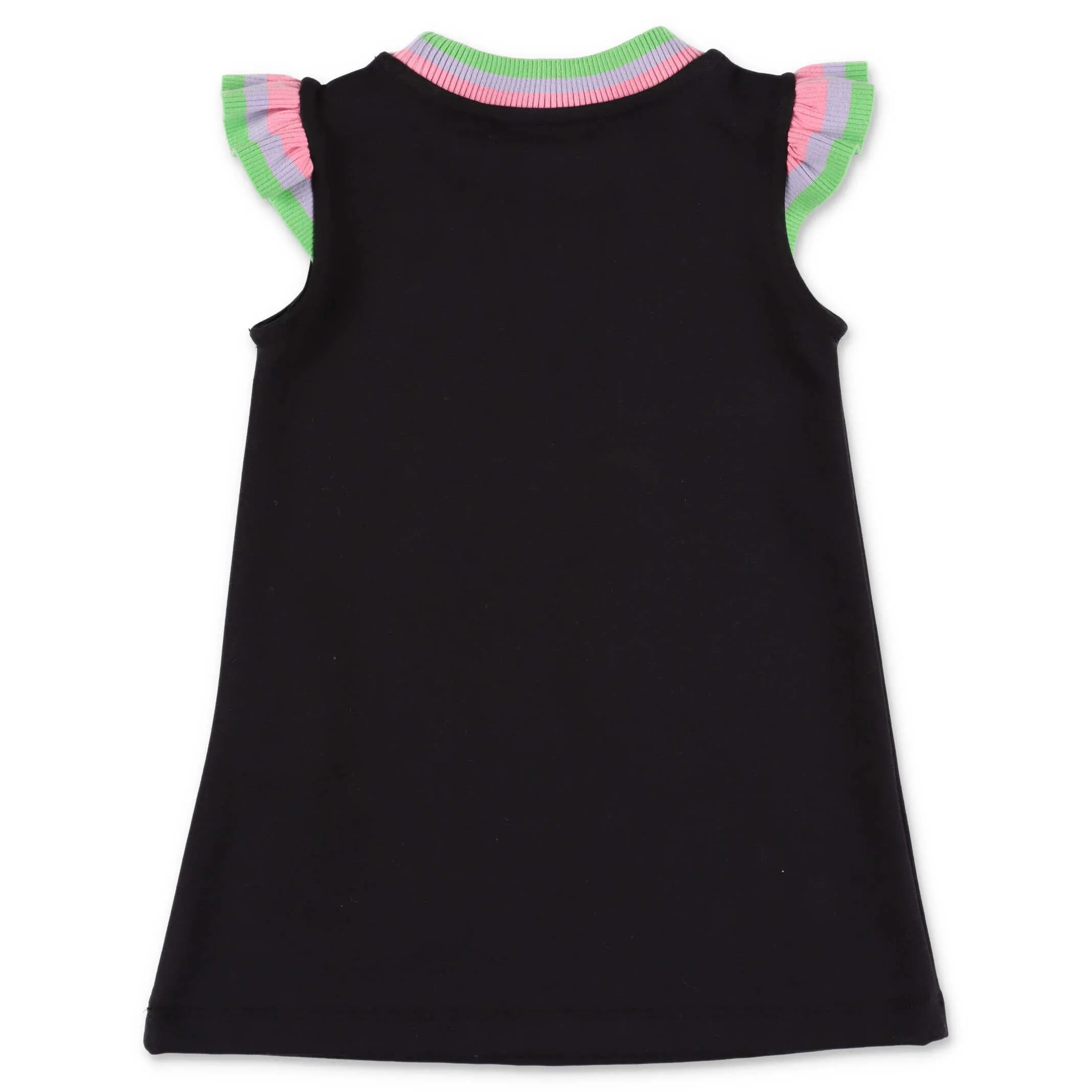 Versace Kids Logo Printed Ruffle Detail Dress