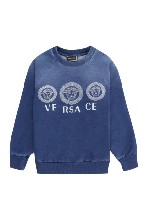 Versace Kids Medusa Logo Printed Sweatshirt