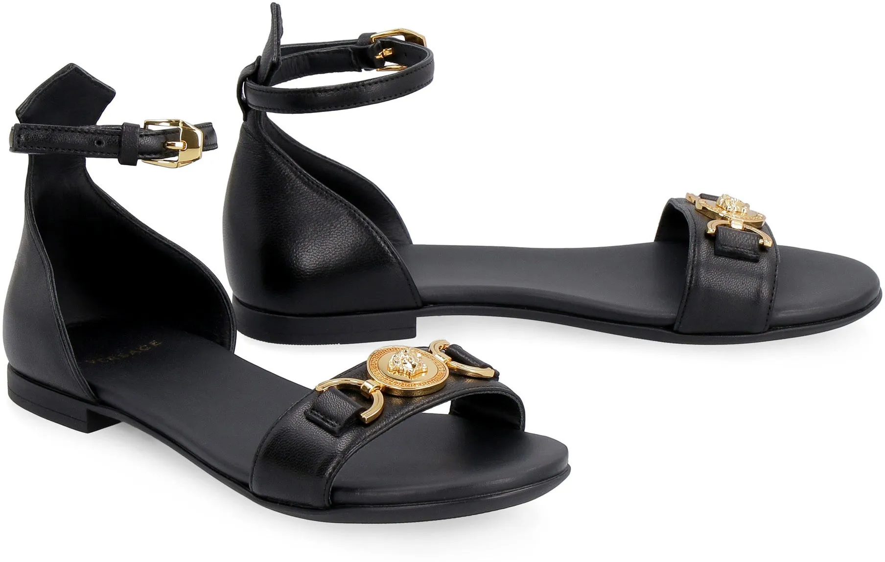 Versace Kids Medusa Plaque Detail Sandals