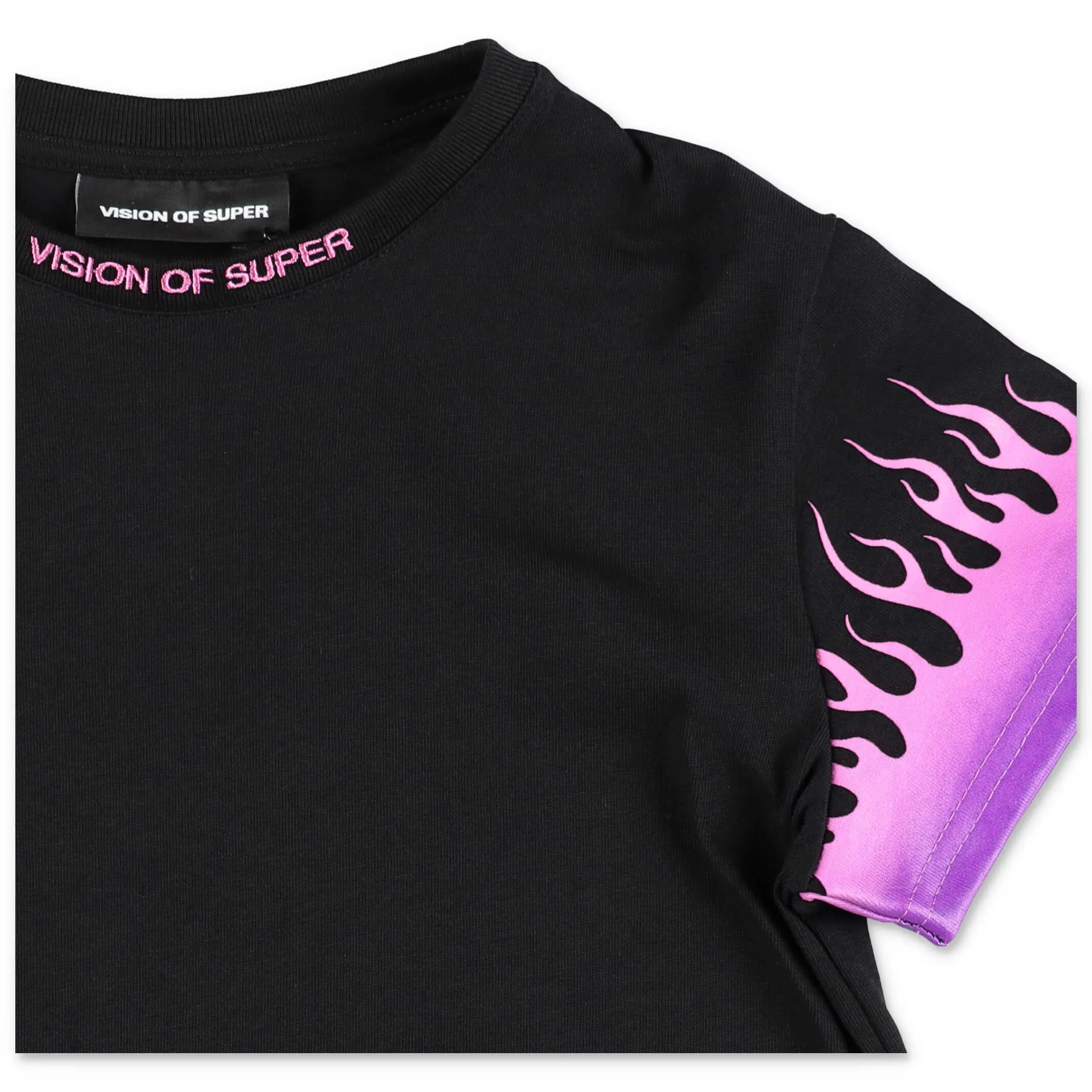 Vision Of Super Kids Flame Printed T-Shirt