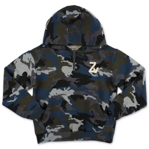 Zadig & Voltaire Kids Camouflage Print Half-Zip Hoodie